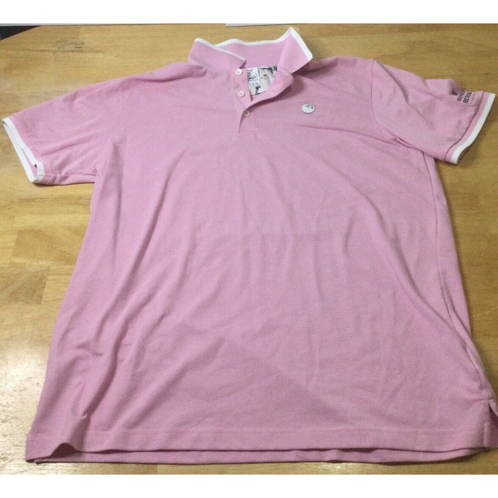 PUMA x ARNOLD PALMER Size XL Mens Polo Shirt Pink‎ Short Sleeve Golf Umbrella
